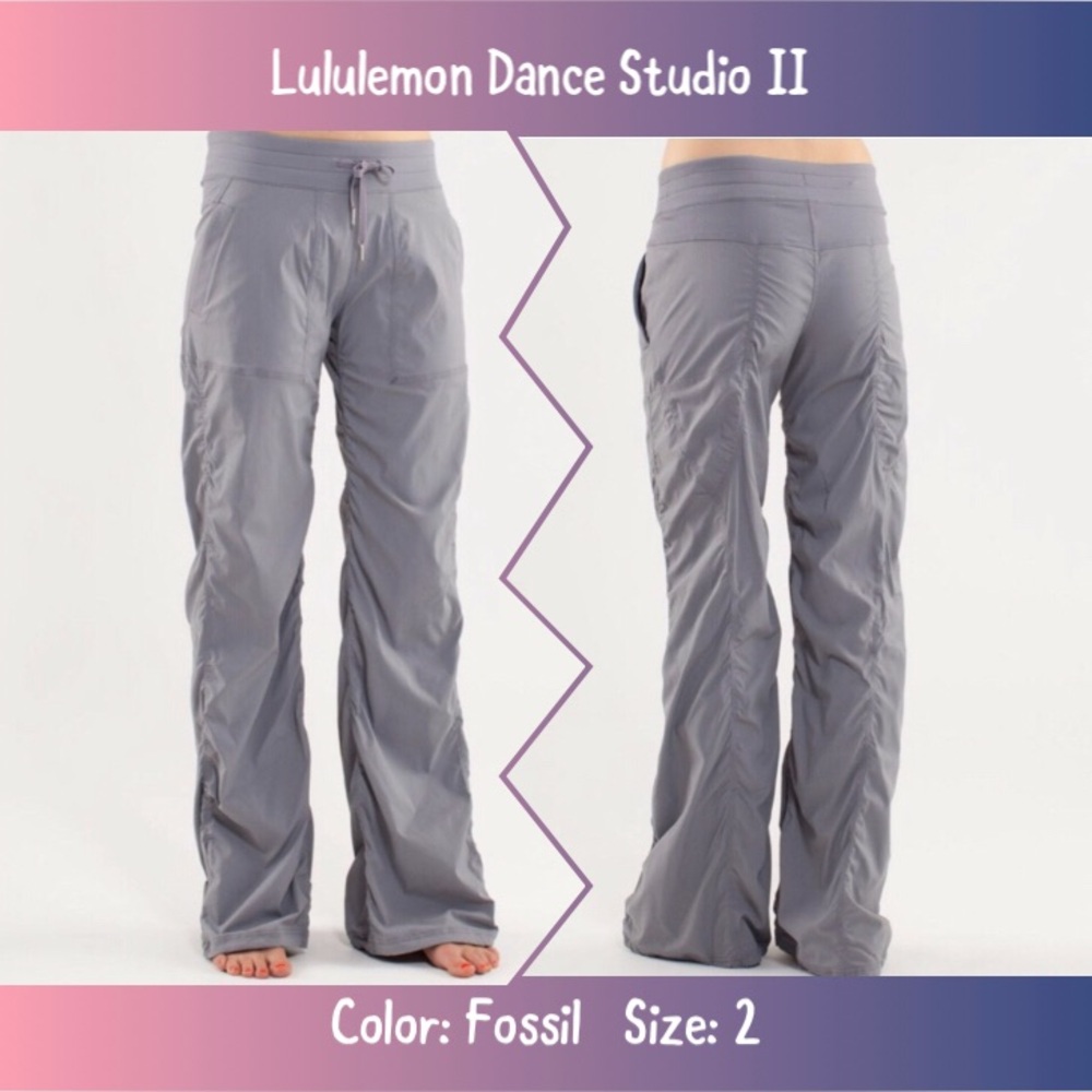 Lululemon Dance Studio II Pants Joggers Track Fossil Gray Size 2 XS Small